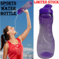 Sports Water Bottle With Filter High Quality Transparent Clear Plastic Flip Drinking Bottles 1 Litre Multi-Purpose For Outdoor - Hiking - Camping - Traveling - School - College - University - Office - Gym , 101% Pure Clear Plastic Smart Bottle Easy Grip. 