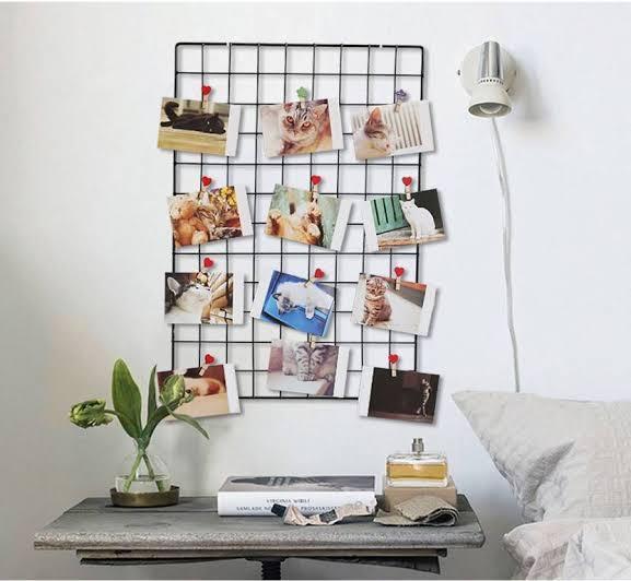 Wall%20Hanging%20Decoration%20Iron%20Art%20Storage%20Rack%20Wall%20Display%20Multi-function%20Mesh%20Wire%20Metal%20Shelf%20-%20Image%203
