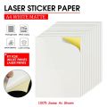 Sticker Paper | Sheets | Shipping Labels – 25 Sheets White Matte, A4 Full Sheet, Printable: Inkjet or Laser Printer, Online Labels.. 