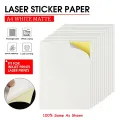 Sticker Paper | Sheets | Shipping Labels – 25 Sheets White Matte, A4 Full Sheet, Printable: Inkjet or Laser Printer, Online Labels.. 
