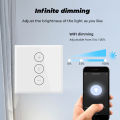 SMATRUL - WiFi Smart Switch - Light Dimmer Switch - Voice Control/APP Control - for Tuya Alexa Google Home. 