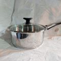Sonex Mega Classic – Cooking Sauce Pan – Stainless Steel With Glass Lid. 
