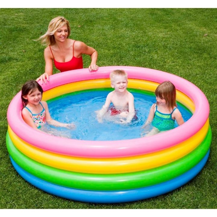 INTEX Size (3ft x 1ft) Swimming Pool Size (3ft x 1ft) Under the Trees Snapset kids Plastic Swimming Pool Square