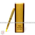 Customized Name Luxury Wooden Ballpoint Pen Gift Set with Wooden Business Pen Case Display, High Quality Office & School Pen. 