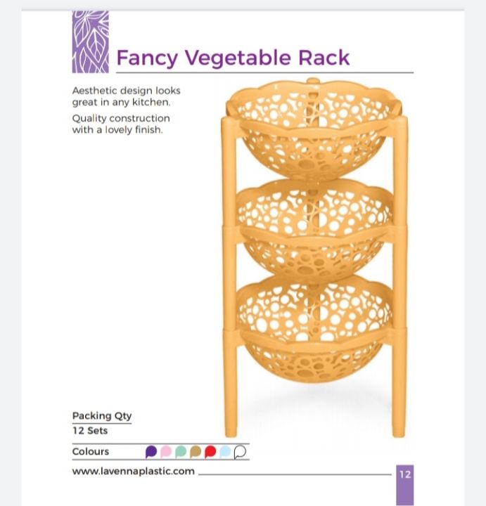 Fancy Multipurpose Fruit and Vegetables Rack - 3 Tier | Daraz.pk