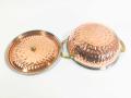 Copper Stainless Steel Serving Dish - 7inch Karahi with Lid (900ml Capacity). 