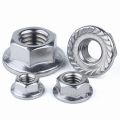 Stainless Steel SS Flange Nut Size M6 (Pack of 10pcs). 