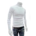 Men Premium High Neck White Full Sleeve Pullover Stretchable Ribbed Cotton & Lycra T-Shirt Turtleneck Tops Sweatshirt Winter Warm Free Size Every Fitter Special offer InnerWear pk. 