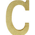 Glitter Gold Letter  C  sign (Thermocol). 