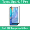 Techno Camon 17 Pro Complete Black 9D 5D 10D 21D 11D 6D 100D 121D Tempered Glass Full Glue Edge to Edge Screen Protector Premium Quality For Techno Camon 17 Pro- Black. 