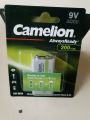 Camelion Rechargeable 9V, 200 Mah, camelion 9 VOLT, camelion charging cell, rechargeable 9 VOLT cell, rechargeable cell, camelion rechargeable battery 9 VOLT. 