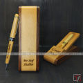 Customized Name Luxury Wooden Ballpoint Pen Gift Set with Wooden Business Pen Case Display, High Quality Office & School Pen. 