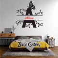 Style Candy Floral Customized Name Wall Sticker for Bedroom Girls Kids Living Area. 