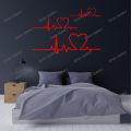 Zecor Gallery 3 Heart Beats Wall Sticker for Bedroom Living Room Decoration Special Valentine`s Gift Wall Art Stickers. 