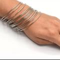 Silver Steel Metal Bangles 12 Piece. 