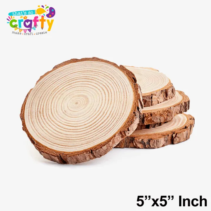 1%20Pieces%20Natural%20Wooden%20Slice%20Round%205x5%20Inch%20-%20Image%202