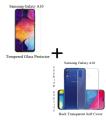 Samsung Galaxy A10 Tempered Glass Screen Protector Polish Glass + Back Cover Transparent Soft Silicone Crystal Clear Case Cover For Samsung Galaxy A10. 