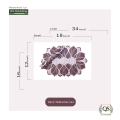 3pcs Table Mat set Placemats Dressing Table  | Starflower Coffee Brown | 16"x 34" - QS Bedding. 