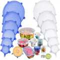 Cartza 6pcs Reusable Silicone Stretch Lids Covers Food Grade - Fits any Bowl or Container. 