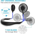 Hanging Neck Fan for Kitchen | Folding Handheld Fans Wearable Shoulder Fan Sports Cooling Fan Portable Cooling USB Neckband Mini Fan Rechargeable Hands free Neck Fan Personal Fans 3X Speeds 360 Degree Adjustable Summer Weather Fan for Indoor Outdoor. 
