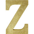 Glitter Gold Letter  Z  sign (Thermocol). 