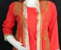 Embroidered Gown Style Double Shirt with Kiran. 