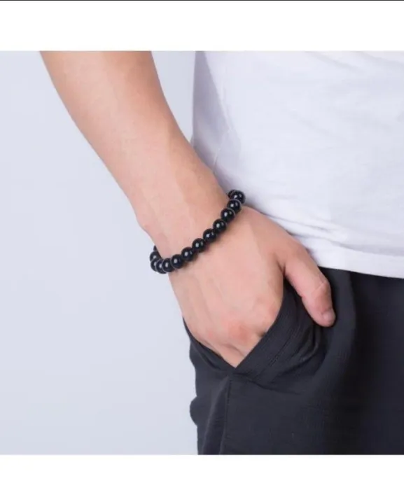 Black%20Bead%20Bracelet%20For%20Men%20&%20Women%20-%20Black%20-%20Image%205