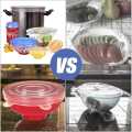 Cartza 6pcs Reusable Silicone Stretch Lids Covers Food Grade - Fits any Bowl or Container. 