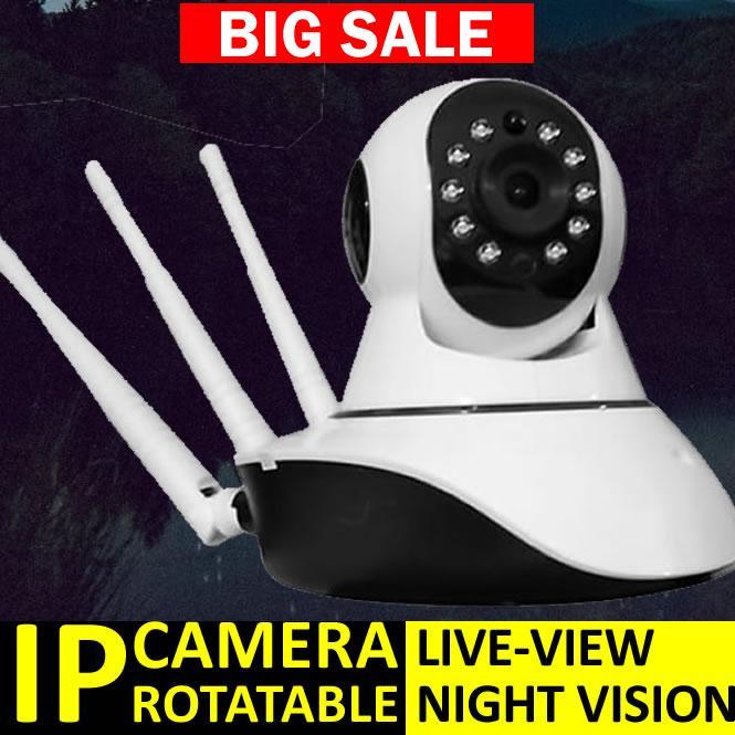 Wireless IP Camera Live Show - Rotatable - Triple Antennas Pan Tilt Indoor Wifi Camera - Nightvision - 2Way Sound Audio V380 Pro-12