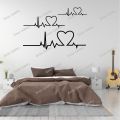 Zecor Gallery 3 Heart Beats Wall Sticker for Bedroom Living Room Decoration Special Valentine`s Gift Wall Art Stickers. 
