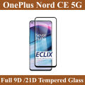 OnePlus Nord CE 5G Complete Black 9D 5D 11D 10D 100D 21D Tempered Glass Screen Protector Full Glue Edge to Edge Screen Guard Premium Quality For Poco X3 GT - Black. 