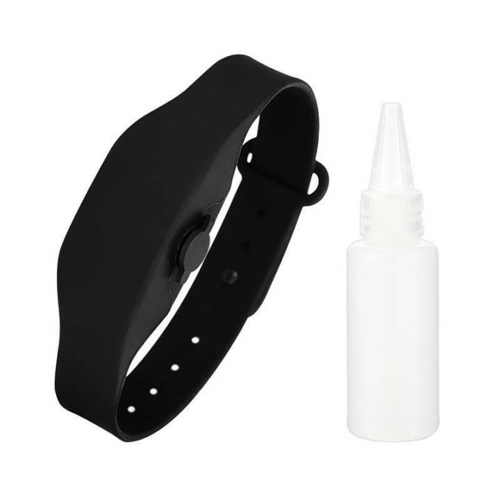 Wristband Hand Dispenser  Squeezy Hand Dispenser  Bracelet  Sanitizerr  Liquid Soap  Lotion  Cream  Black  White  Pink  Red  Blue