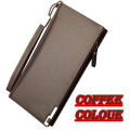 High Quality Long Wallet For Men - Mobile Wallet - Genuine PU Leather Wallet - Space Saving Wallets - Gift For Loved One - Slim & Stylish - Multiple Pockets For Cash Money Card Documents Mobile Phone - Buckle Zipper Wallets - Travel Purse Wallet For Boys. 