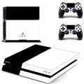 ps4 fat skin (black and white) with 2 controller skin. 