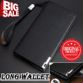 High Quality Long Wallet For Men - Mobile Wallet - Genuine PU Leather Wallet - Space Saving Wallets - Gift For Loved One - Slim & Stylish - Multiple Pockets For Cash Money Card Documents Mobile Phone - Buckle Zipper Wallets - Travel Purse Wallet For Boys. 