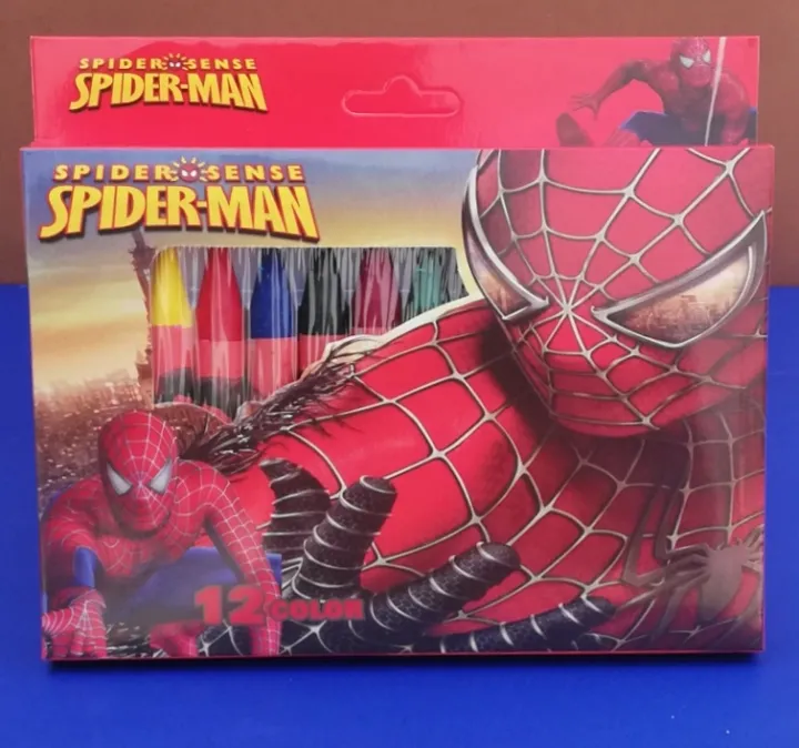 Spider%20Man%20Jumbo%20Crayons%2012%20Strong%20Color%20Set%20-%20Image%202
