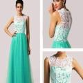 New Fashion Arena Sea Green Prom Maxi Dress. 