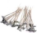 ECO SERIES CANDLE WICKS  ( 10PC ) - NATURAL WAX COATING - 6INCH WITH METAL TAB. 