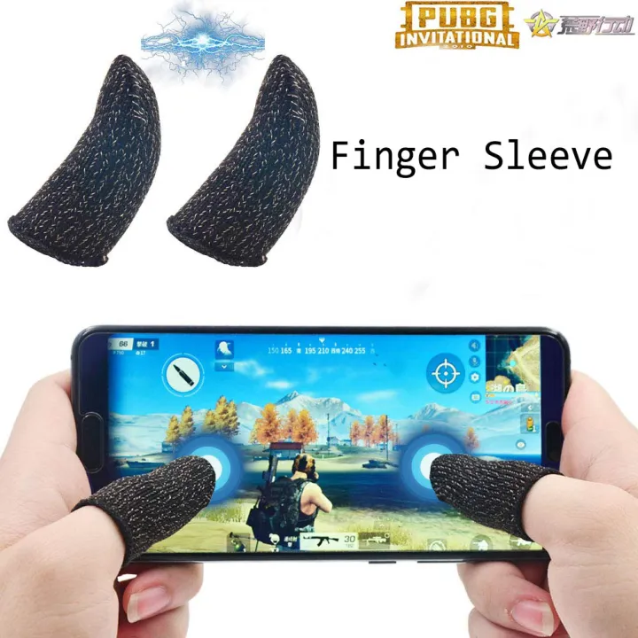Fiber%20Cloth%20Fire%20Buttons%20/%20Anti-Sweat%20Breathable%20Thumb%20Gloves%20Sleeve%20for%20iphone%20&%20android%20PUBG%20&%20fortnite%20mobile%20trigger%20-%20Image%203