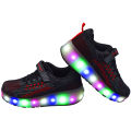LED Light up Red Roller Shoes, USB Rechargeable. Boys & Girls, KIDS Double Roller Shoes, Children Light Shoes, Roller Skating - We Deliver Fast in 3/4 days. 