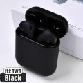 i12 TWS Ear Pods Black Edition Compatible With IOS & Android. 