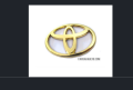 GOLD TOYOTA LOGO EMBLEM SIZE 110x75mm. 