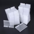 50 PCS Clear Plastic Label Holders for Wire Shelf Retail Price Label, Basket Labels Clip On Labels for Storage Bins, Merchandise Sign Display Holder for Supermarket Shop. 