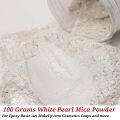 Pearl Powder 100g  Mica Powder  White Pearl Pigment   For Epoxy Resin White Shimmering. 