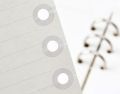 3 Packets Reinforcement Rings, White Self-Adhesive, 6 Sheets Each Packet - 1/4 Round, 630 Rings. 