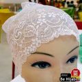 white Muslim Women Lace net Hat Islamic Inner hijab Caps Headwear Underscarf Lace Hijab Head Wrap Arab Cap Fashion Ramadan. 