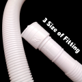 Flexible Universal Washing Machine Drain Pipe Three-faced Pure Pvc Plastic Meterial High Quality. 