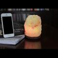 USB Natural Shape Salt Lamp with Multi Color-Changing LED Bulb (Best Gift) (Natural pink Salt). 