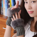 Wool Gloves Fancy Winter Women Grils wool glovs Gloves Knitting Woo wool glovs l Keep Warm Short Mitten Fingerless Lady Girl Half Finger Gloves Rabbit Lady hand Gloves KA316. 