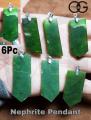 Nephrite Pendant lot 6 pieces. 